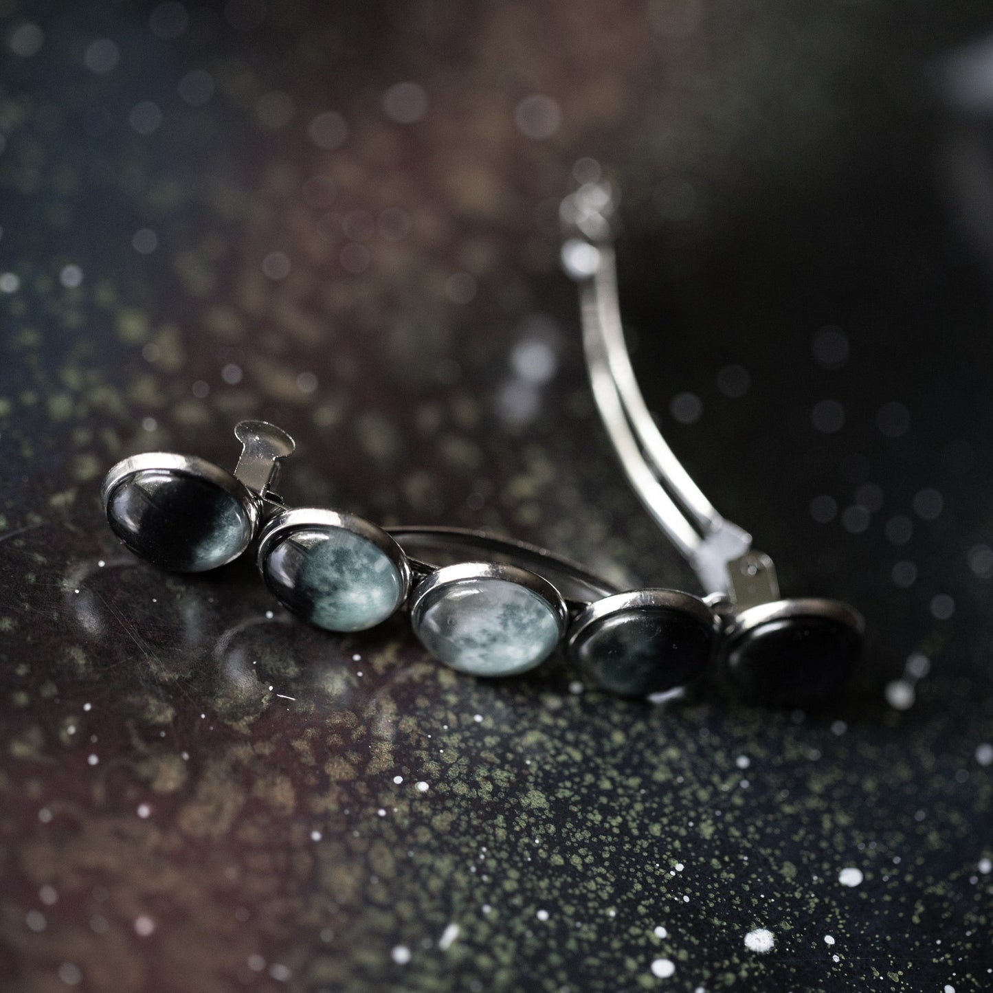 Boho Moon Phase Hair Clip – Astrology-Inspired Barrette