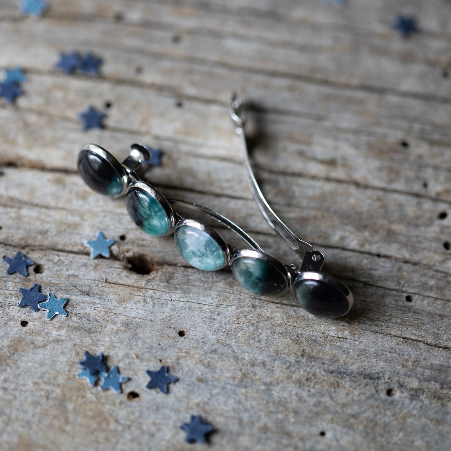 Boho Moon Phase Hair Clip – Astrology-Inspired Barrette