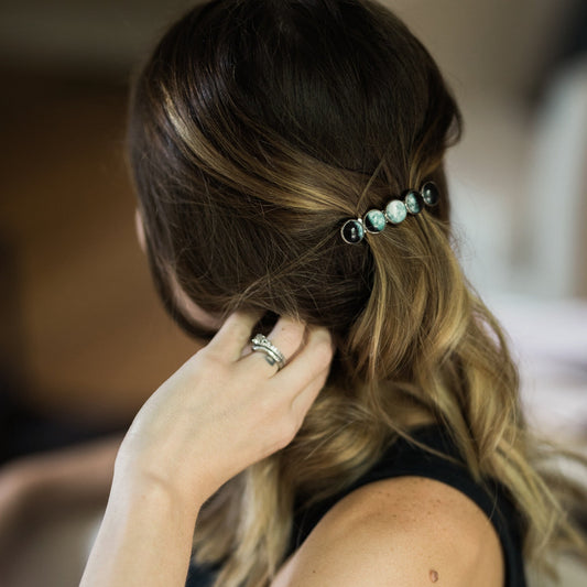 Boho Moon Phase Hair Clip – Astrology-Inspired Barrette